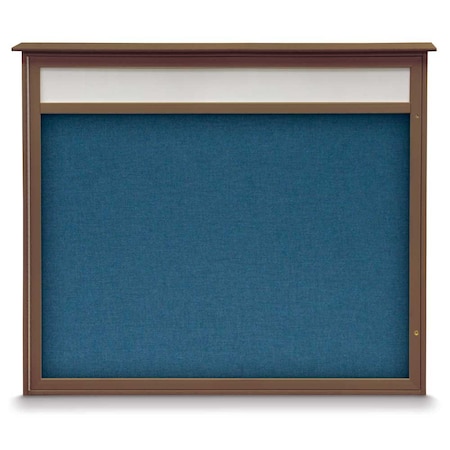 United Visual Products Double Door Enclosed Indoor Letterboard UV11255-BRONZE-BARBLU